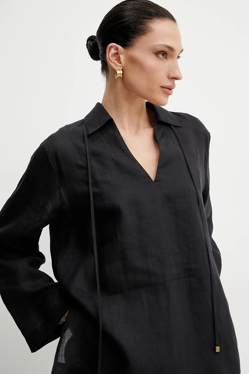 Μπλουζάκι MICHAEL Michael Kors χρώμα: μαύρο, MS540SPH7A φωτογραφία