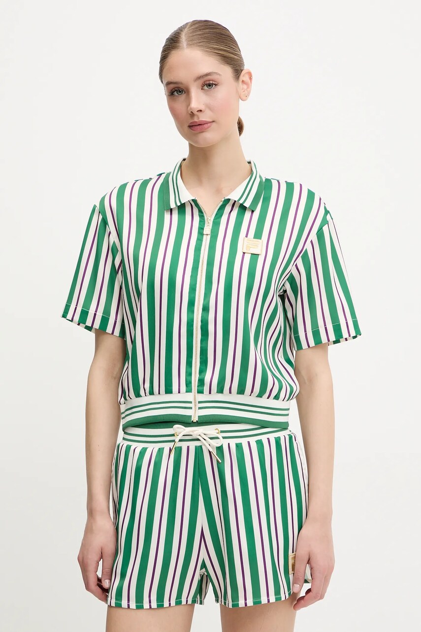 Fila cămașă Lassance culoarea verde, cu guler clasic, regular, FAW0996