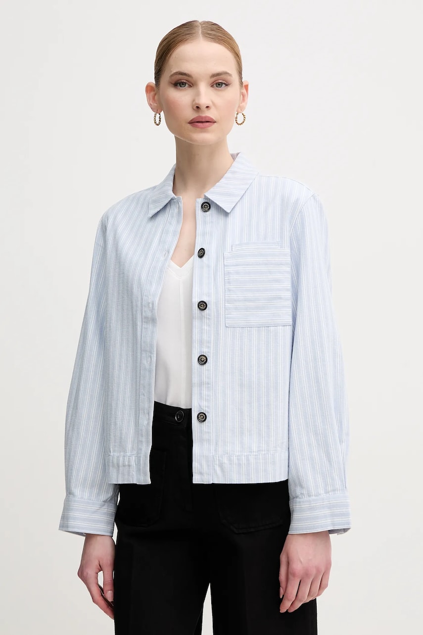 Barbour camasa din bumbac June femei, cu guler clasic, relaxed, LOS0070BL23