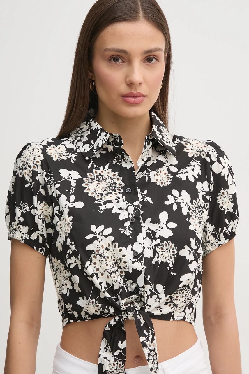 Βαμβακερό πουκάμισο Gaudi χρώμα: μαύρο, 511BD45020 φωτογραφία