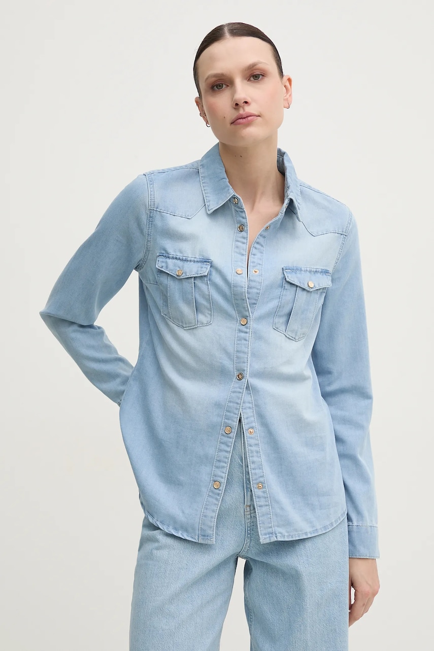 Gaudi cămașă din denim femei, cu guler clasic, regular, 511BD46004 Gaudi cămașă din denim femei, cu guler clasic, regular, 511BD46004