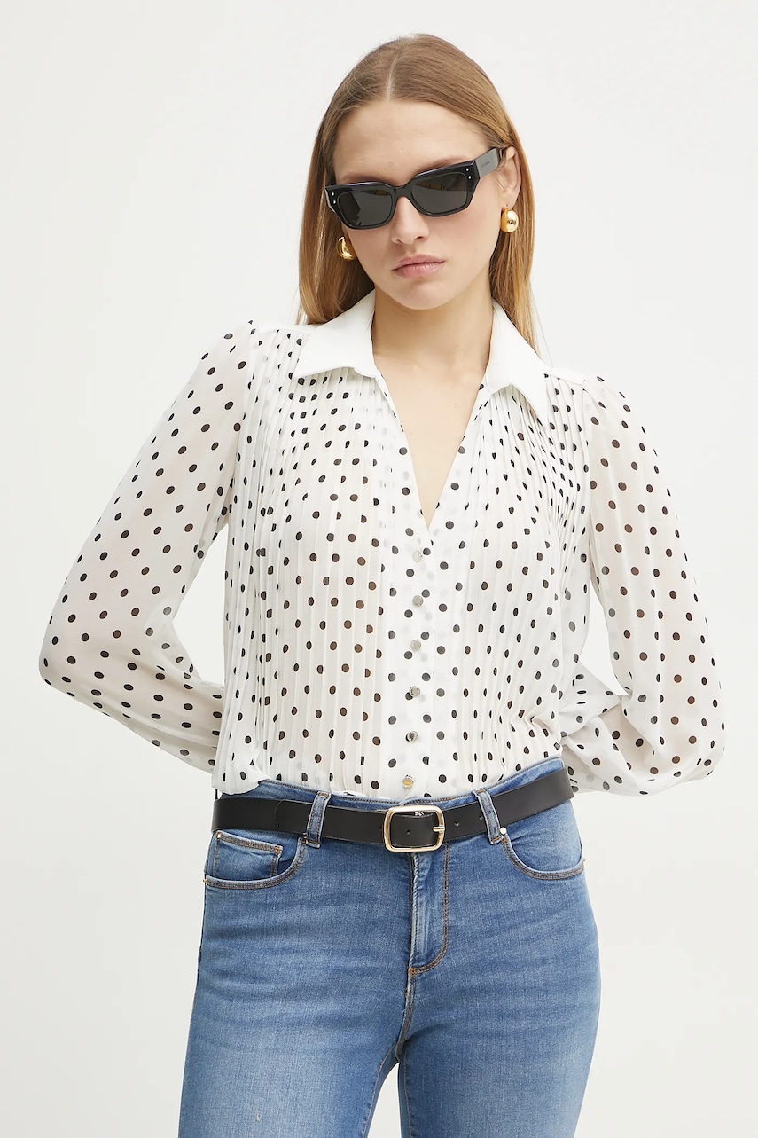 Morgan camasa CPOIS femei, culoarea alb, cu guler clasic, regular, CPOIS