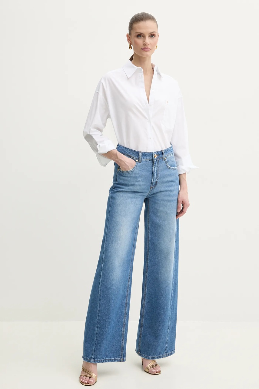 Рубашка Fracomina цвет белый relaxed классический воротник FS25ST6013W40301