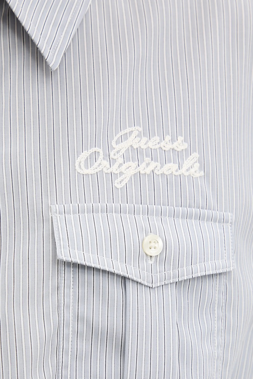 Βαμβακερό πουκάμισο Guess Originals χρώμα: μπλε, W5GH0M WH7Q1 φωτογραφία