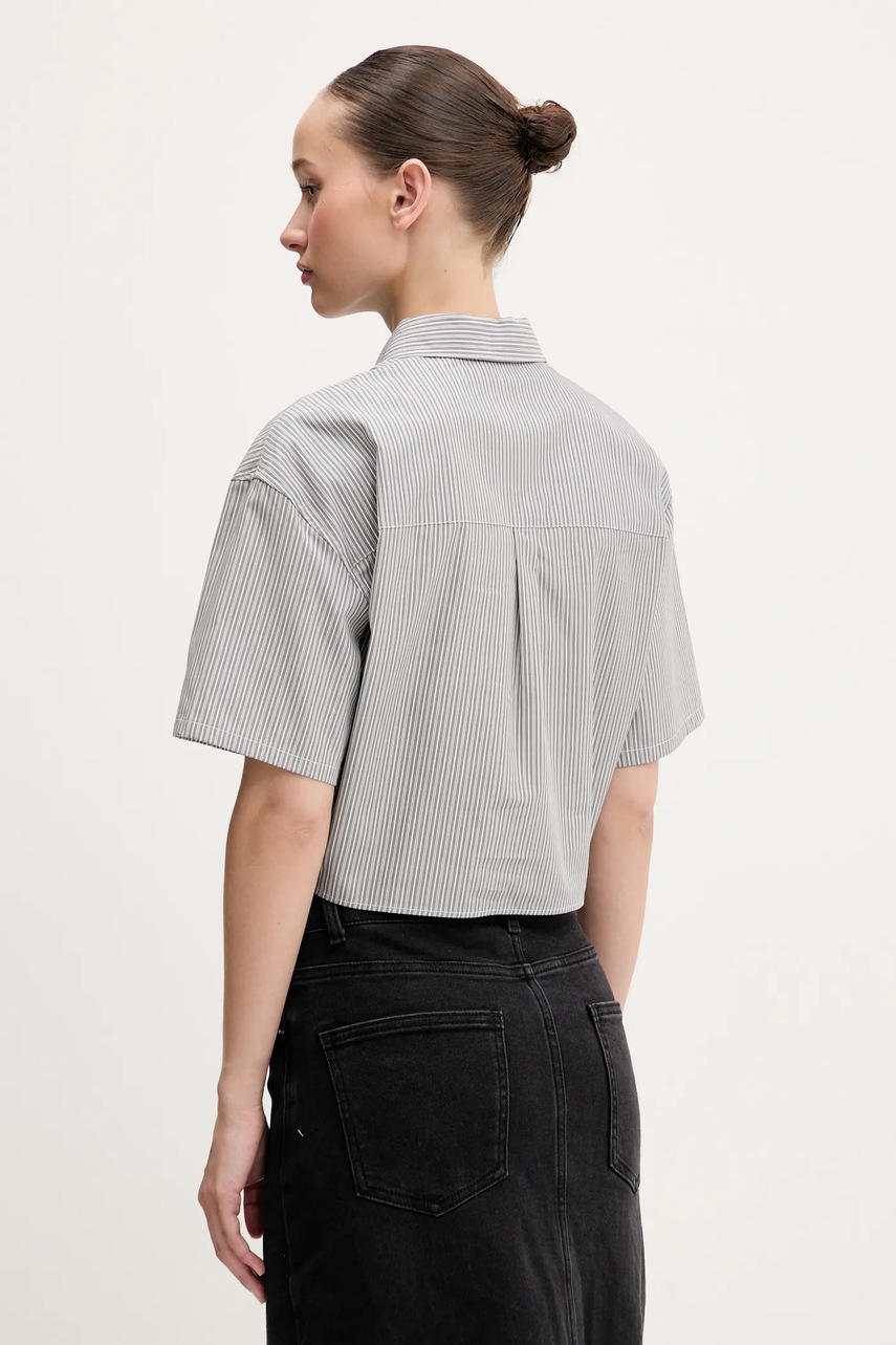 Βαμβακερό πουκάμισο Guess Originals χρώμα: γκρι, W5GH0M WH7Q1 φωτογραφία