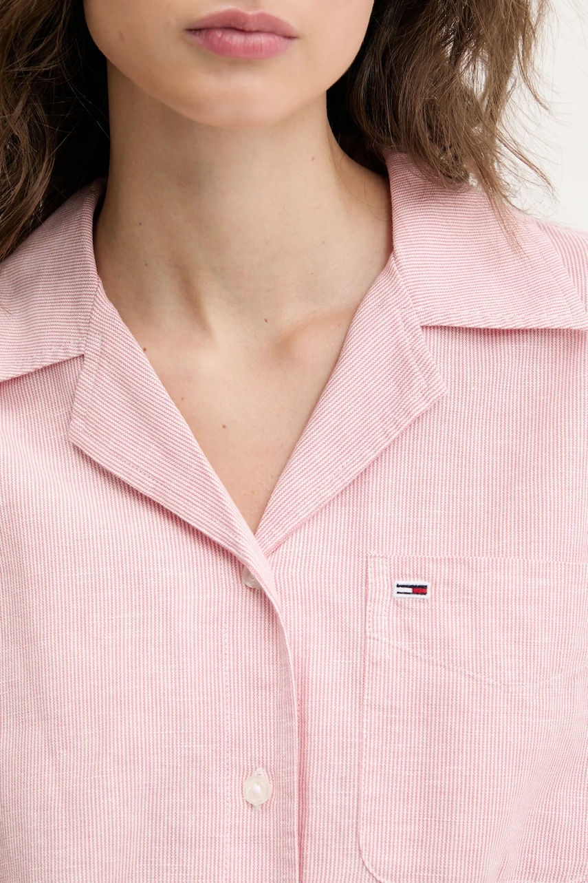 Košeľa s prímesou ľanu Tommy Jeans
