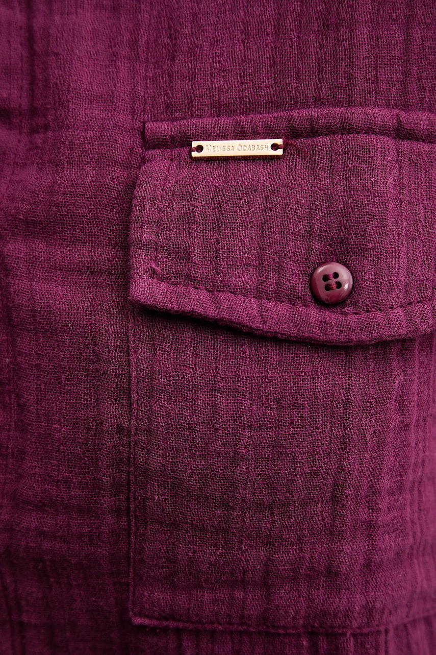 Βαμβακερό πουκάμισο Melissa Odabash χρώμα: μοβ, Elena φωτογραφία