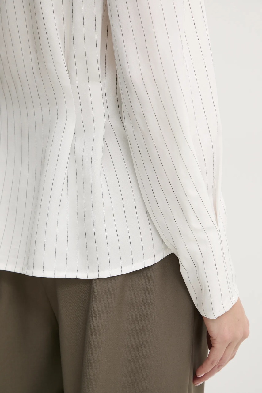 Πουκάμισο Bruuns Bazaar χρώμα: άσπρο, BBW4349 φωτογραφία