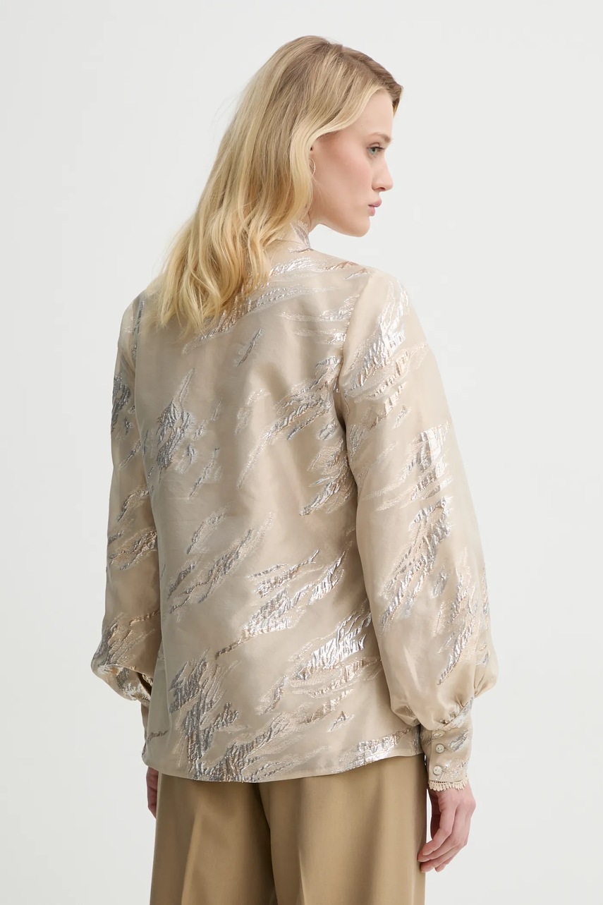 Πουκάμισο Bruuns Bazaar χρώμα: μπεζ, BBW4401 φωτογραφία