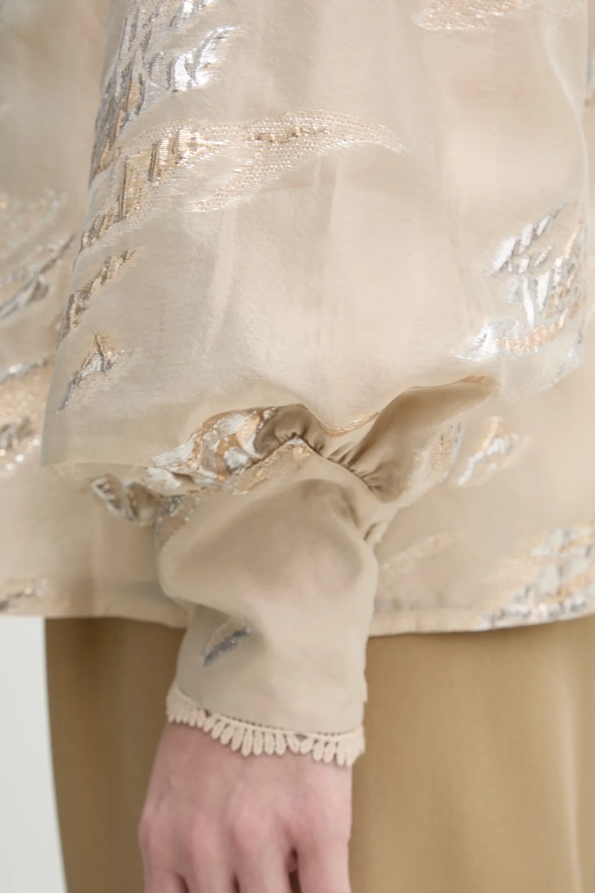 Πουκάμισο Bruuns Bazaar χρώμα: μπεζ, BBW4401 φωτογραφία