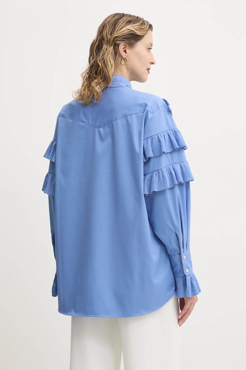 Πουκάμισο Bruuns Bazaar χρώμα: μπλε, BBW4421 φωτογραφία