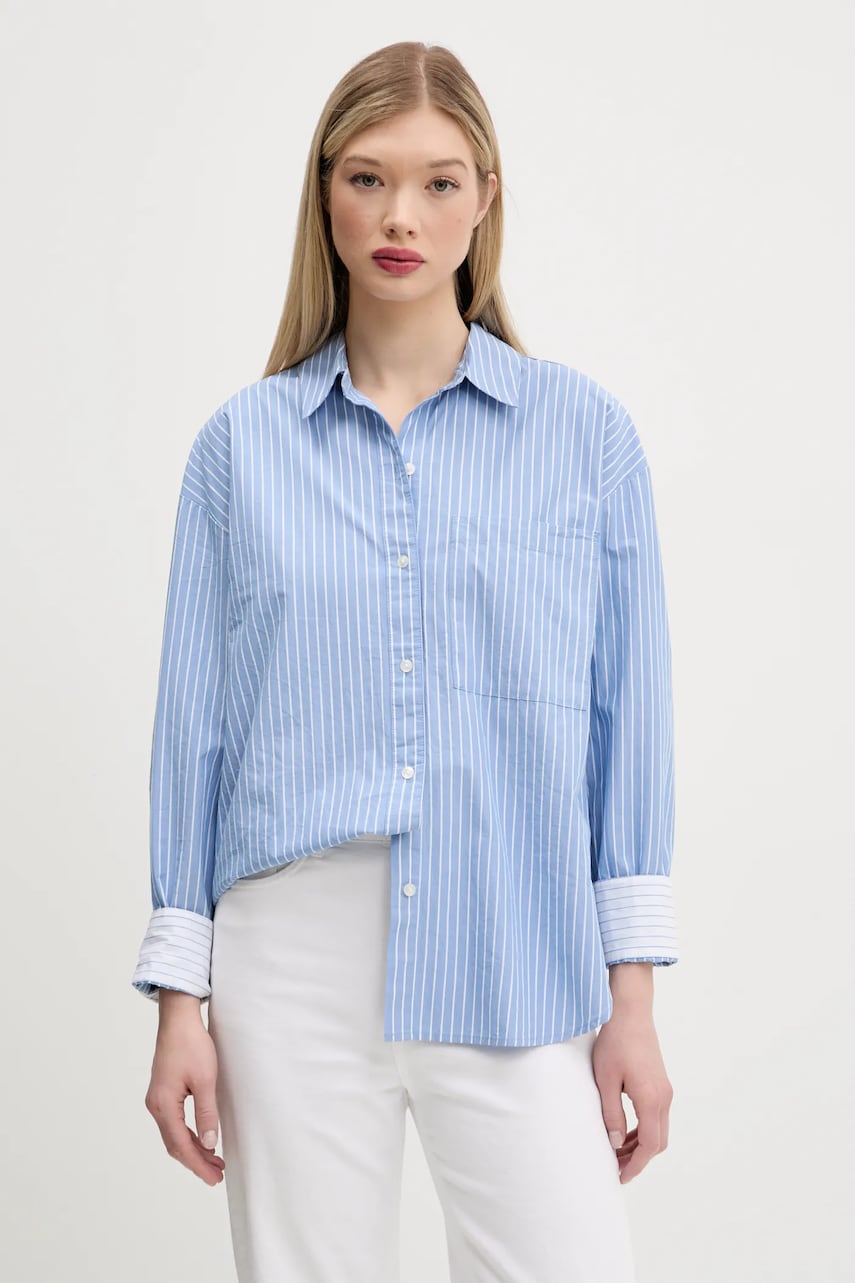 Abercrombie & Fitch cămașă din bumbac femei, cu guler clasic, relaxed, KI140-5059 Abercrombie & Fitch cămașă din bumbac femei, cu guler clasic, relaxed, KI140-5059