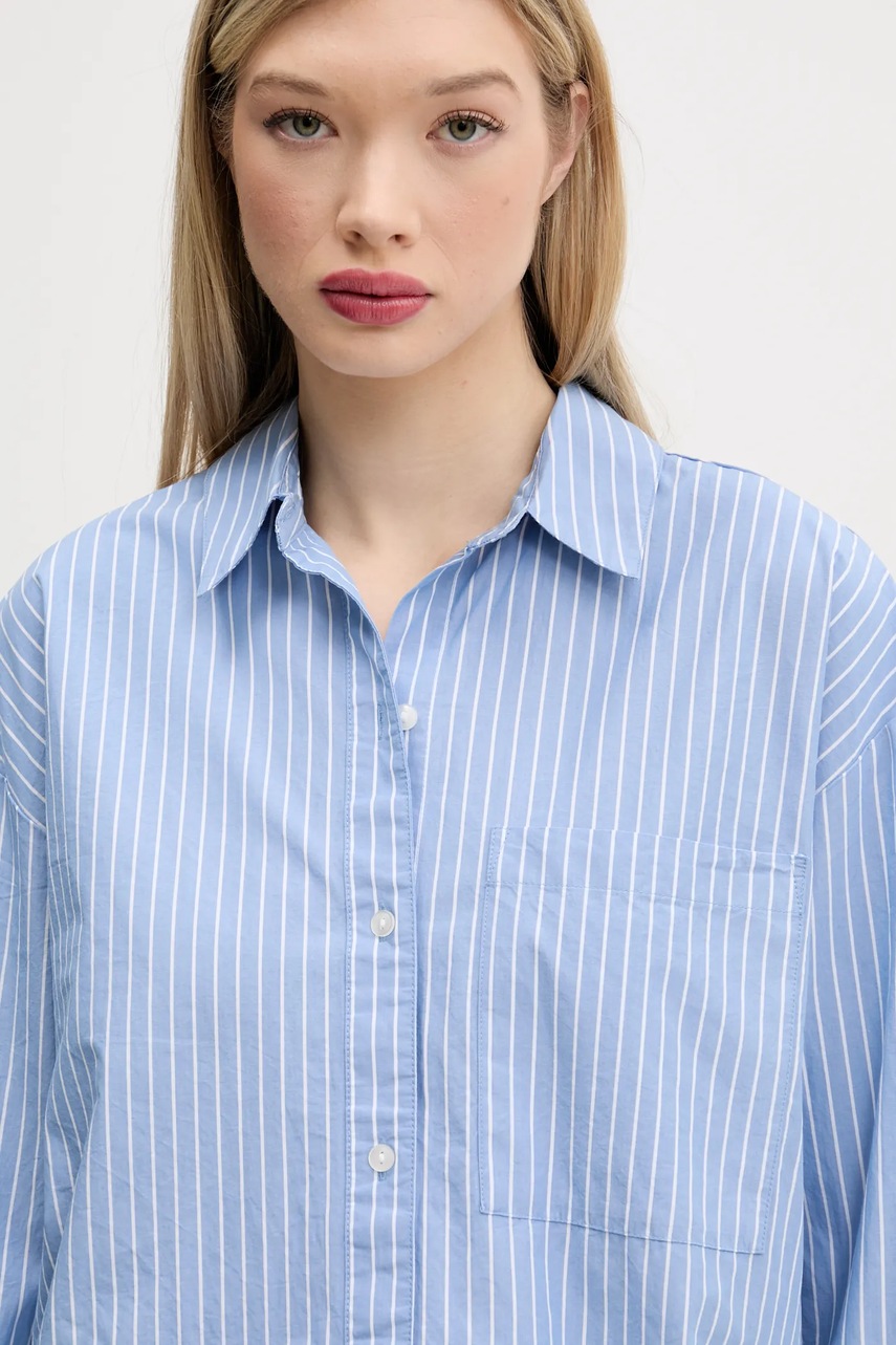 Βαμβακερό πουκάμισο Abercrombie & Fitch χρώμα: μπλε, KI140-5059 φωτογραφία