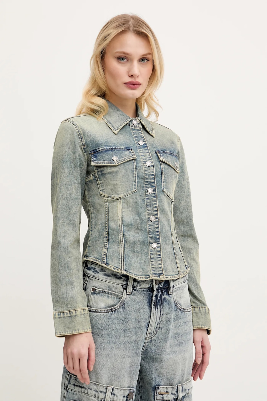 Miss Sixty camasa femei, cu guler clasic, slim, 6S1XJ49600 Miss Sixty camasa femei, cu guler clasic, slim, 6S1XJ49600