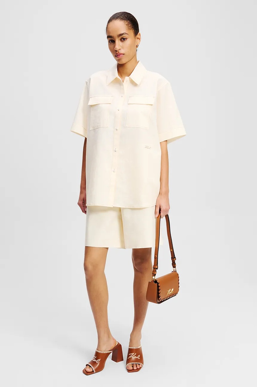 Lněná košile Karl Lagerfeld (obrázek 4)