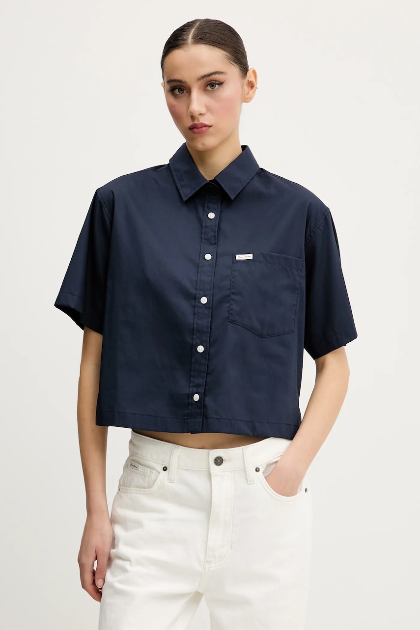 Βαμβακερό πουκάμισο Guess Jeans