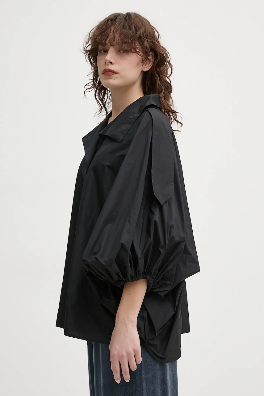 MMC STUDIO bluza femei, culoarea negru, neted, MANDAL MMC STUDIO bluza femei, culoarea negru, neted, MANDAL