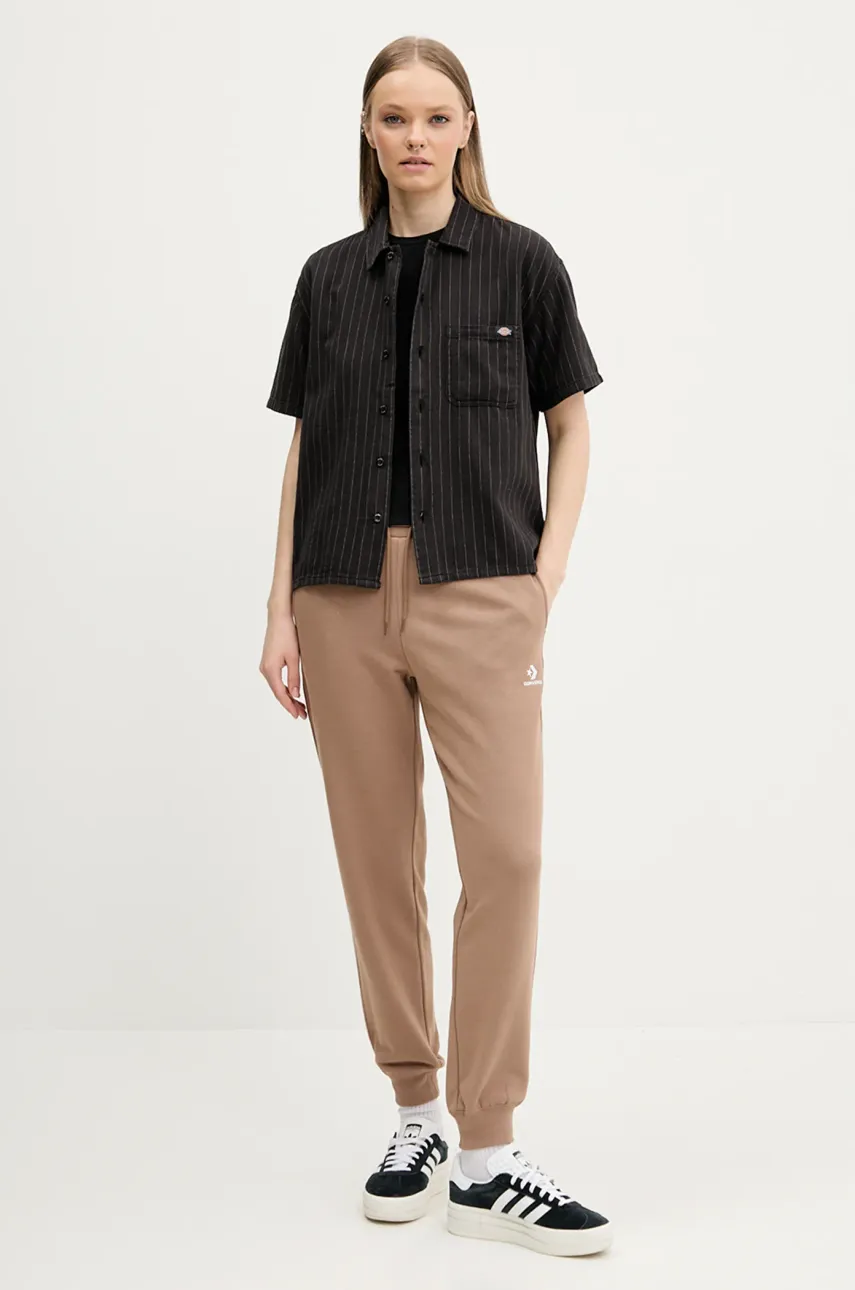 Хлопковая рубашка Dickies женская цвет чёрный regular классический воротник DK0A4Z7UBLK1 Хлопковая рубашка Dickies женская цвет чёрный regular классический воротник DK0A4Z7UBLK1