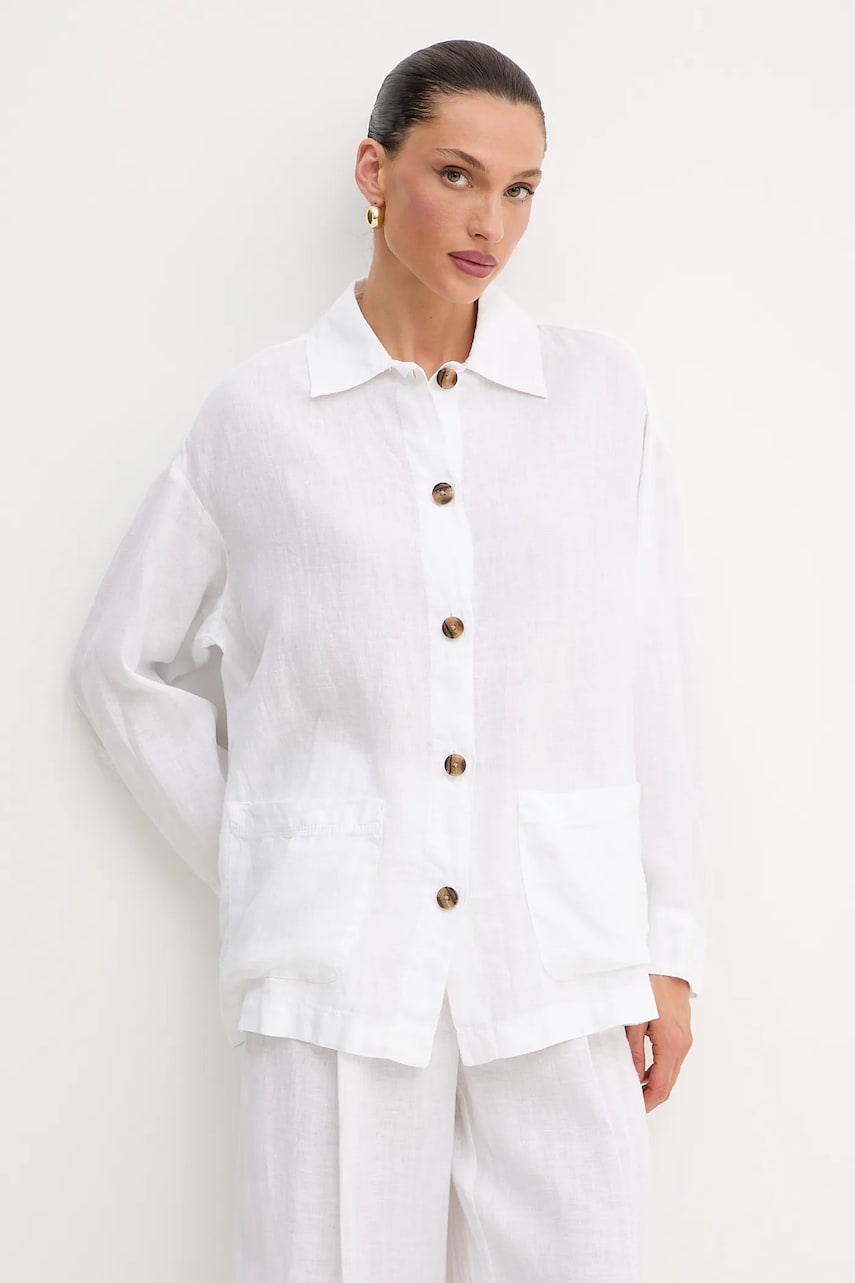 MAX&Co. camasa de in culoarea alb, cu guler clasic, relaxed, 2516111035200