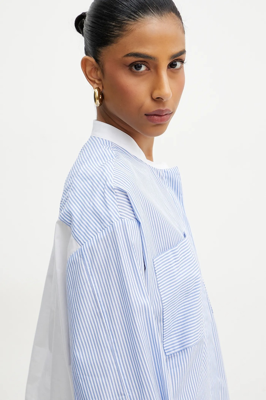 Βαμβακερό πουκάμισο MAX&Co. χρώμα: άσπρο, 2516111043200 φωτογραφία