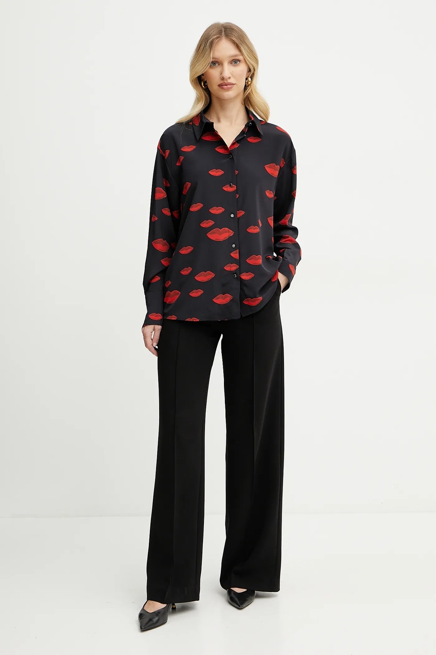 Рубашка CKISS.F цвет чёрный relaxed классический воротник CKISS.F