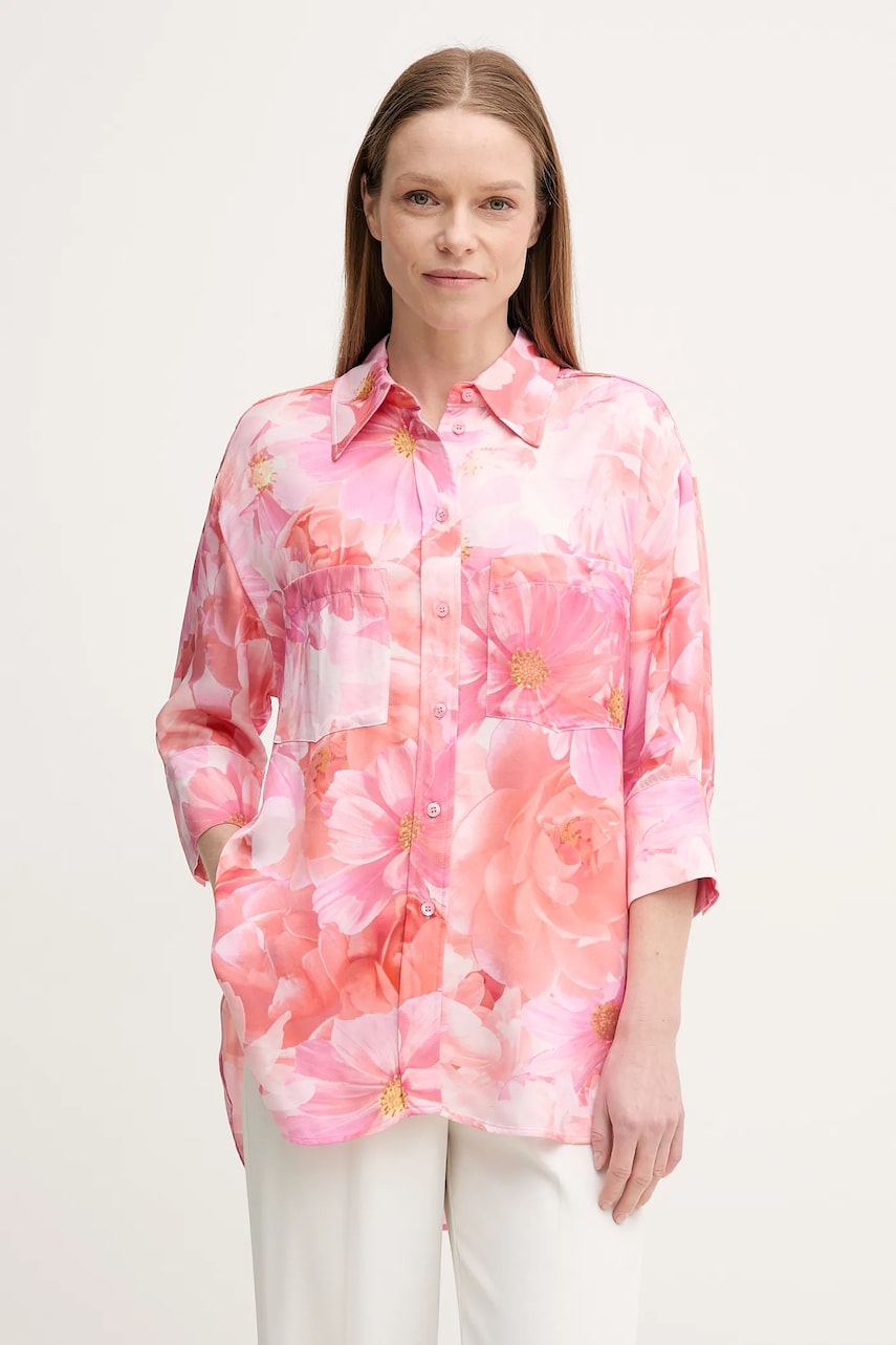 Marc Aurel camasa femei, culoarea roz, cu guler clasic, relaxed, 6279-1000-93395 Marc Aurel camasa femei, culoarea roz, cu guler clasic, relaxed, 6279-1000-93395