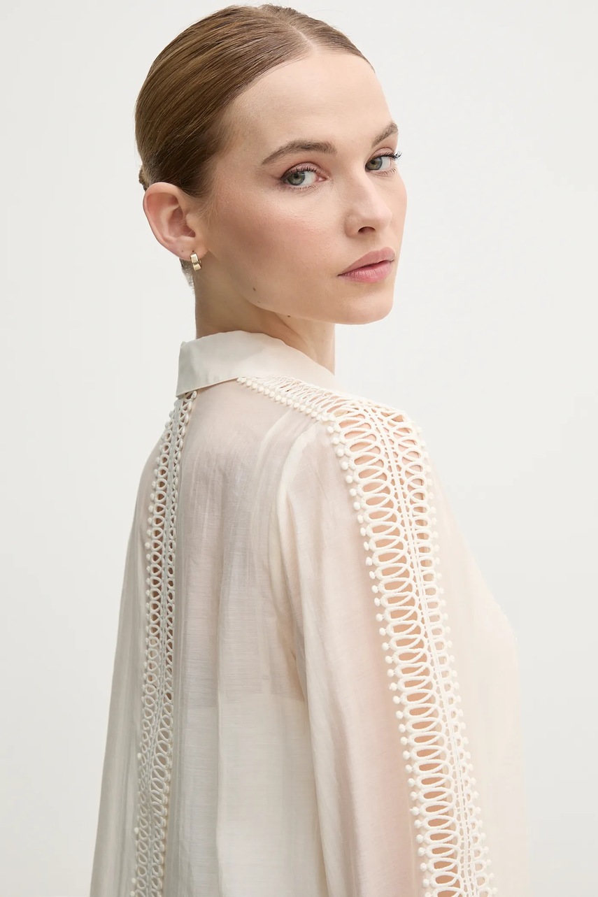 Πουκάμισο Marc Aurel χρώμα: μπεζ, 6285-1010-93403 φωτογραφία