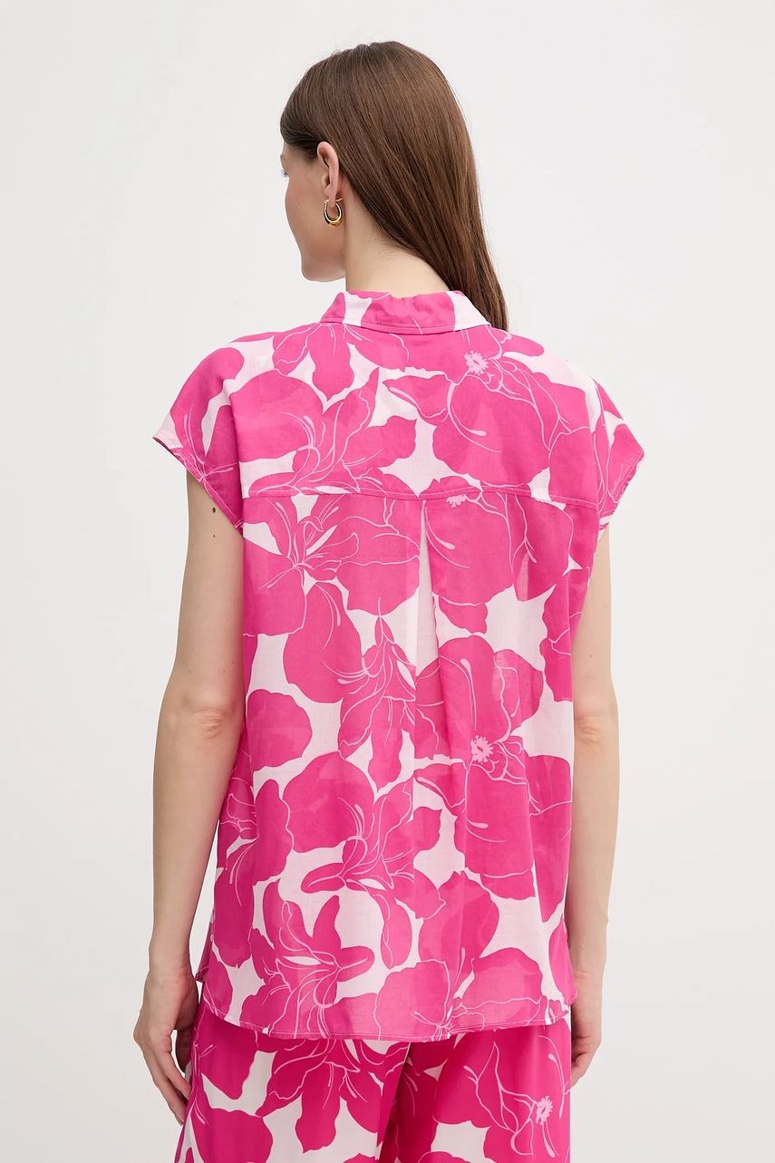 Βαμβακερό πουκάμισο Marc Aurel χρώμα: ροζ, 6302-1000-24796 φωτογραφία