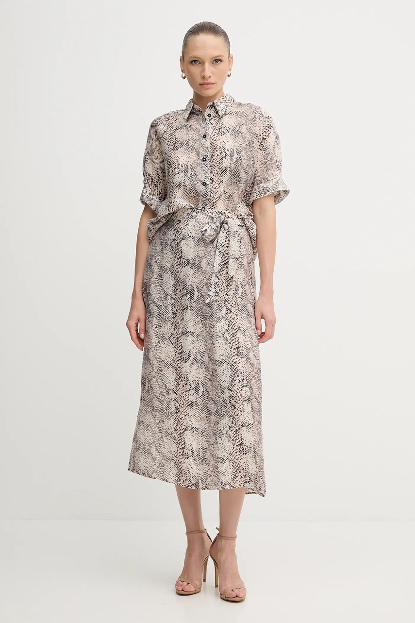 Πουκάμισο Marc Aurel χρώμα: μπεζ, 6296-1000-93417 φωτογραφία