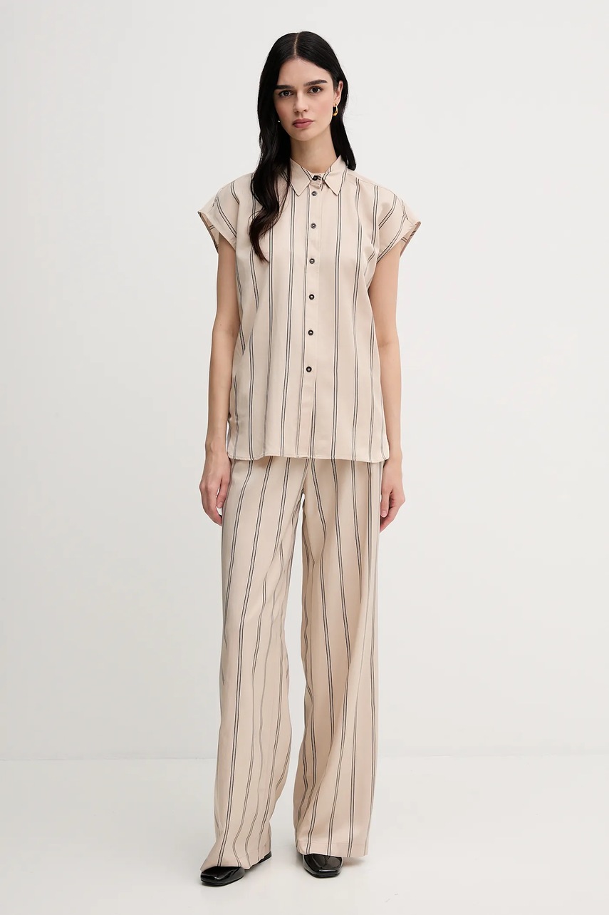 Πουκάμισο Marc Aurel χρώμα: μπεζ, 6302-1002-93421 φωτογραφία