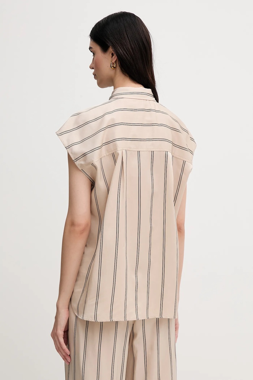 Πουκάμισο Marc Aurel χρώμα: μπεζ, 6302-1002-93421 φωτογραφία