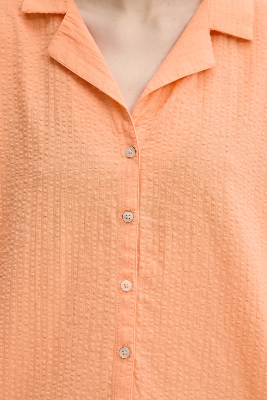 Βαμβακερό πουκάμισο Rip Curl CALA VADELLA χρώμα: πορτοκαλί, 05FWSH φωτογραφία