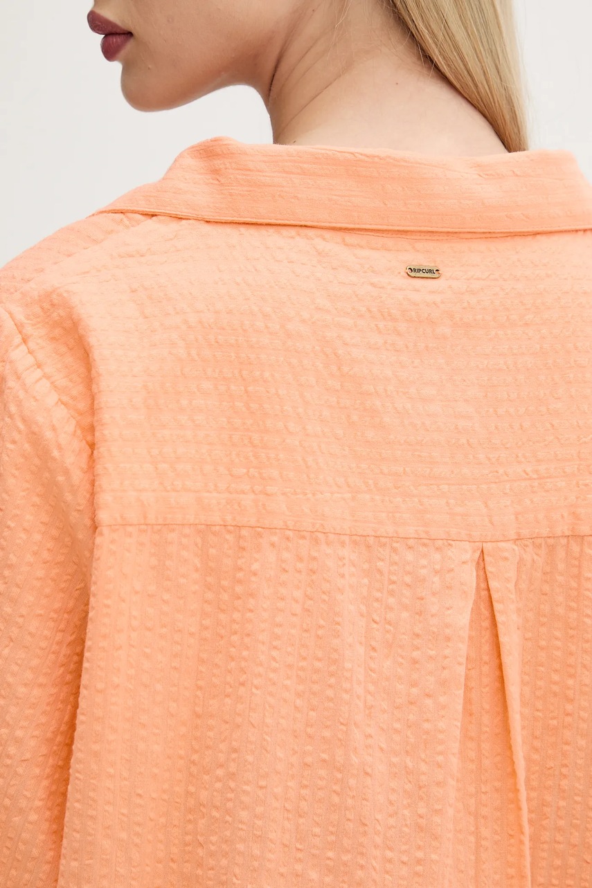 Βαμβακερό πουκάμισο Rip Curl CALA VADELLA χρώμα: πορτοκαλί, 05FWSH φωτογραφία