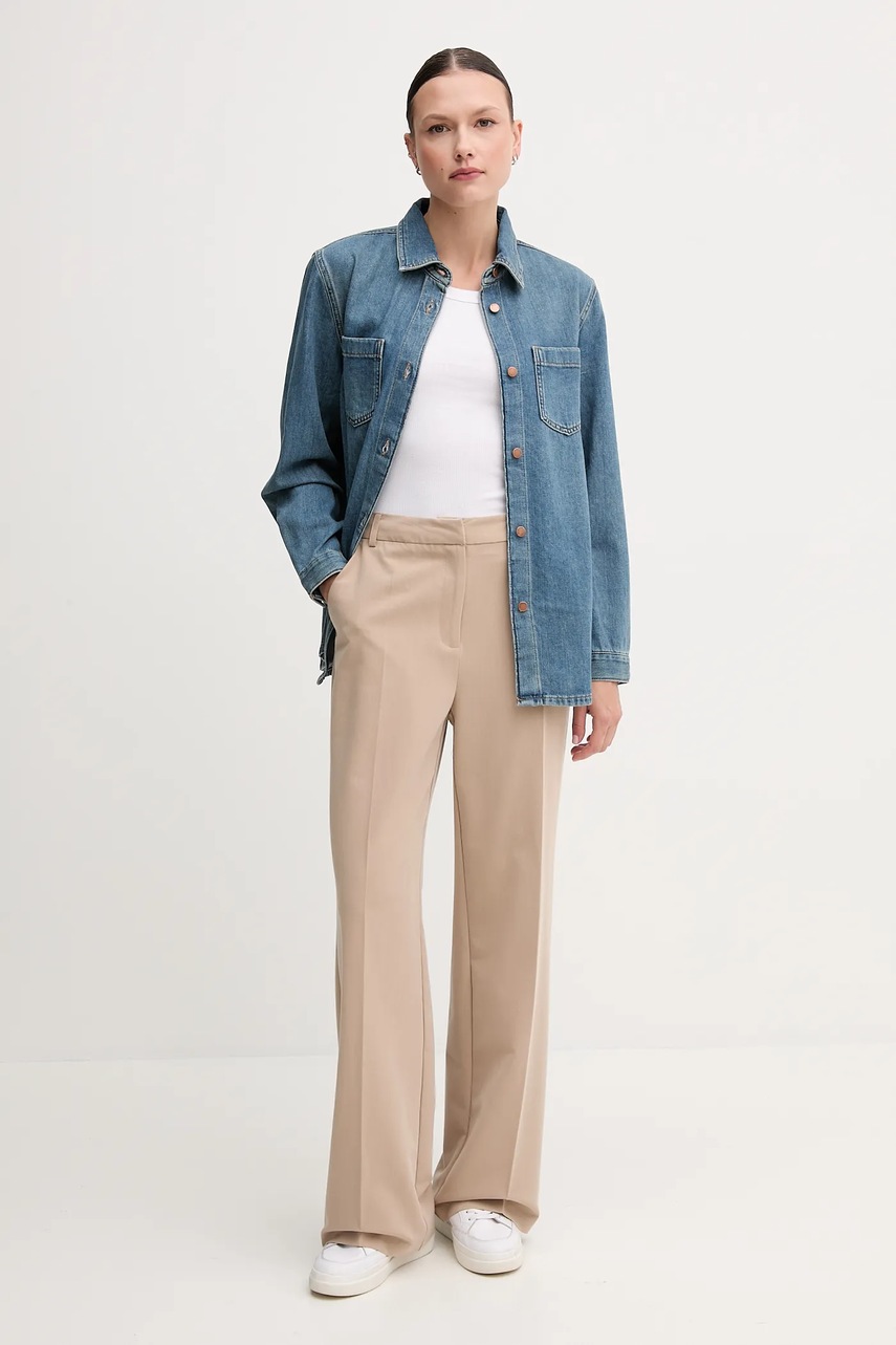 Джинсовая рубашка United Colors of Benetton relaxed классический воротник 5WDMDQ0C5