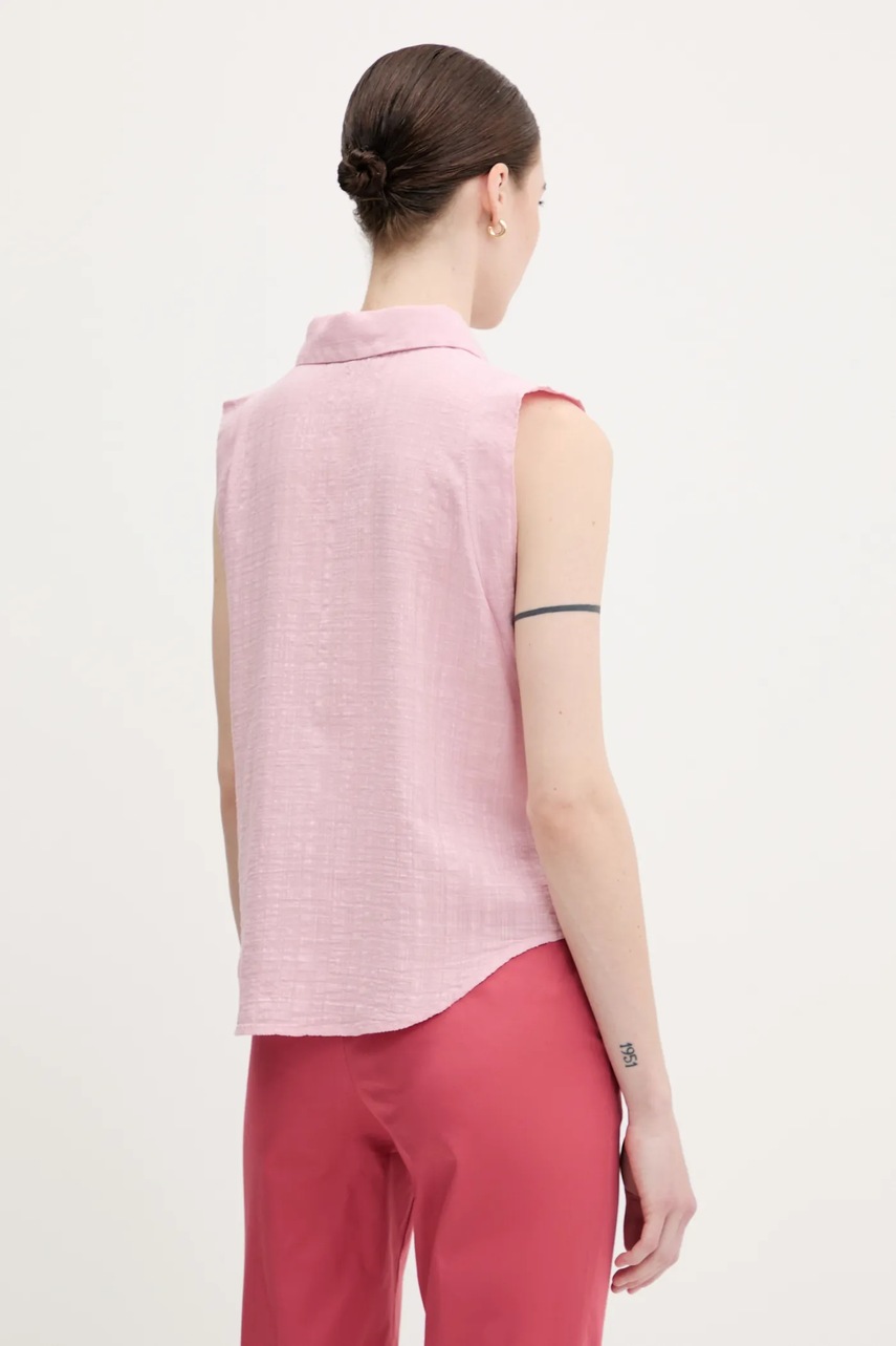 Πουκάμισο United Colors of Benetton χρώμα: ροζ, 5ONVDQ0C1 φωτογραφία