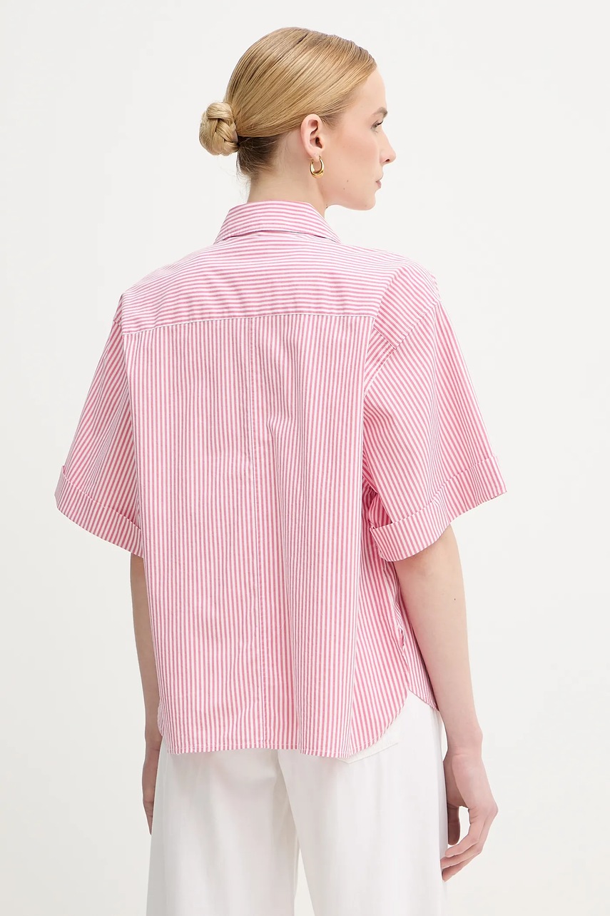 Πουκάμισο United Colors of Benetton χρώμα: ροζ, 5SZRDQ0C0 φωτογραφία