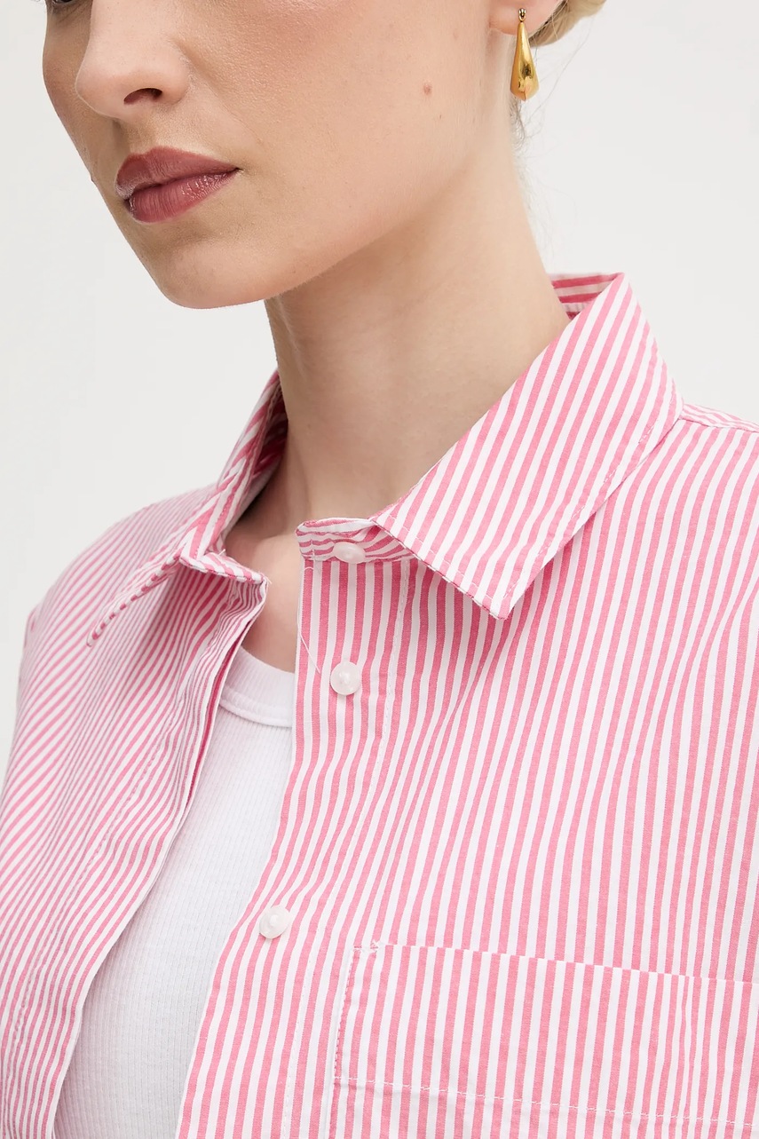 Πουκάμισο United Colors of Benetton χρώμα: ροζ, 5SZRDQ0C0 φωτογραφία