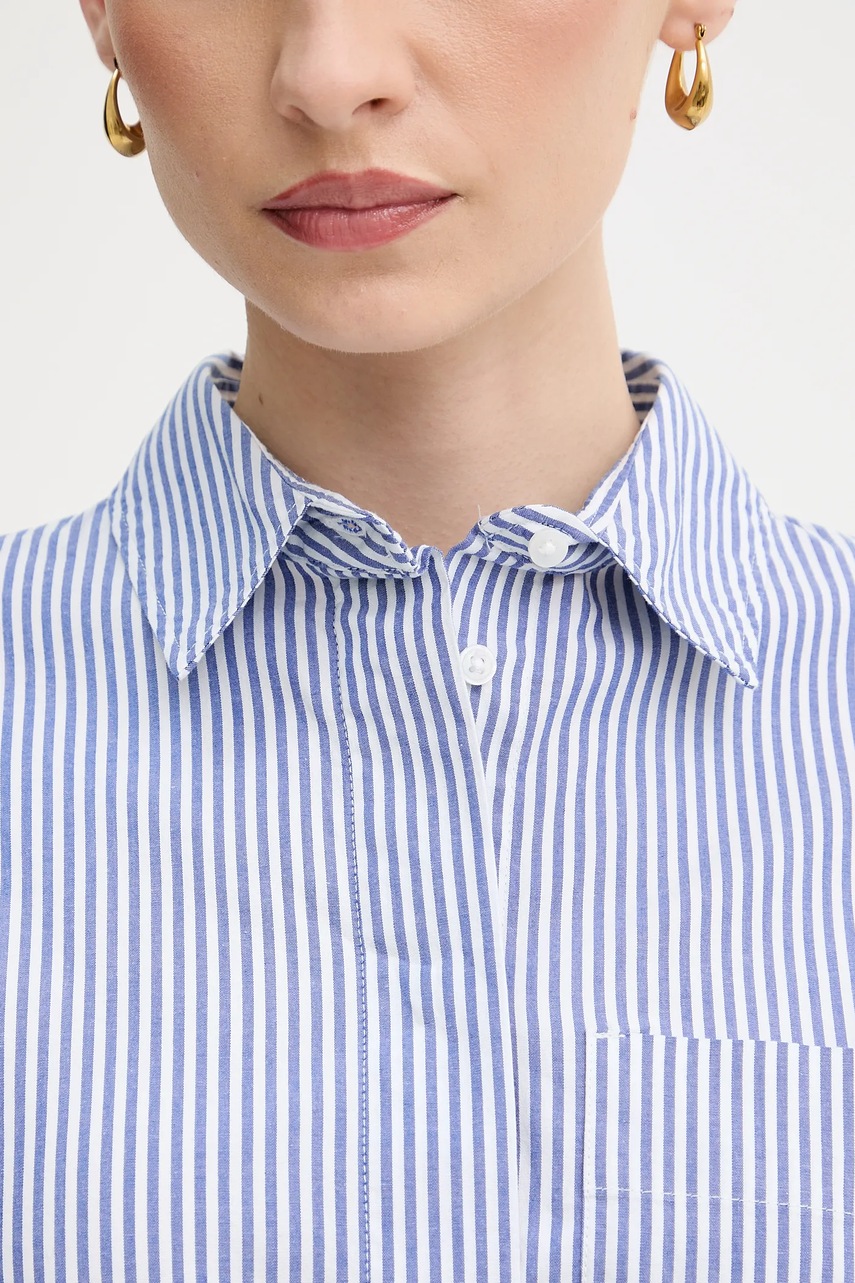 Πουκάμισο United Colors of Benetton χρώμα: ναυτικό μπλε, 5SZRDQ0C0 φωτογραφία