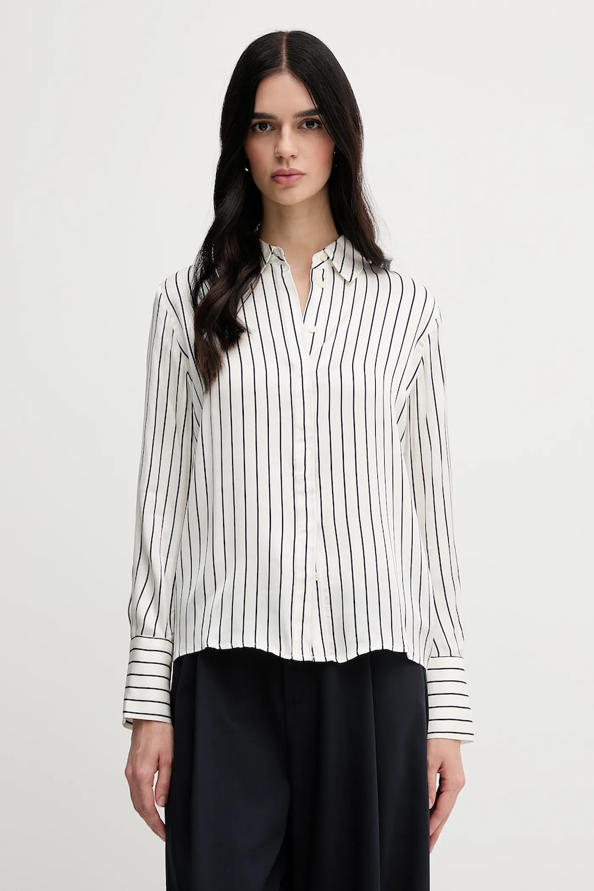 Pedro del Hierro cămașă culoarea bej, cu guler clasic, relaxed, 6639061