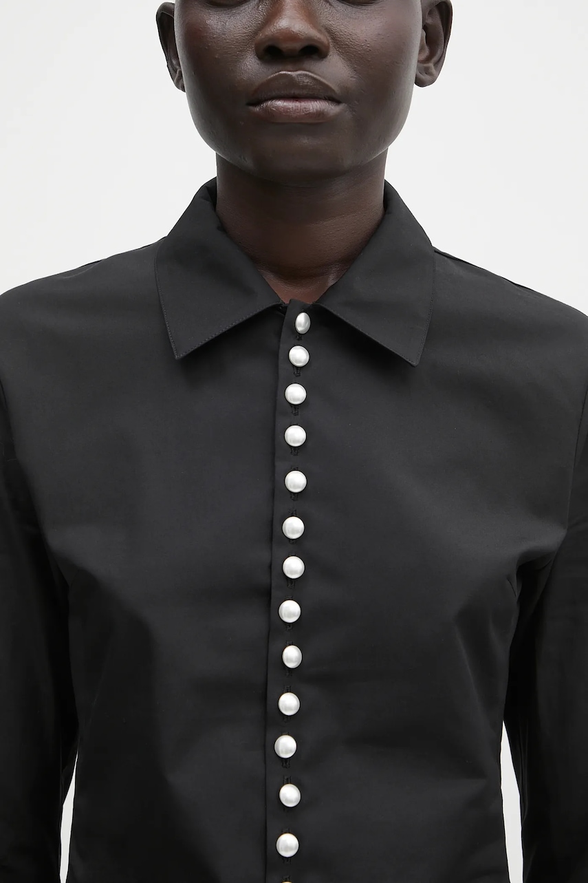 Bavlnená košeľa AMBUSH Fitted Pearl Button Shirt