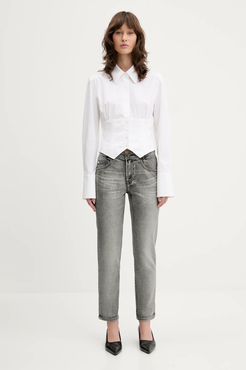 Хлопковая рубашка Miss Sixty цвет белый regular классический воротник 6S1XJ51200