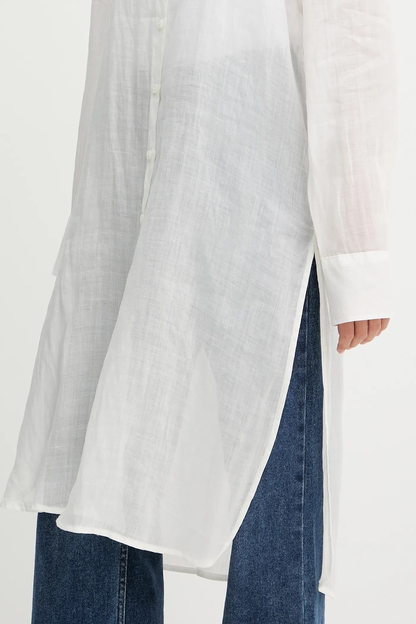 Сукня Sisley колір білий mini oversize 5XJZLQ096