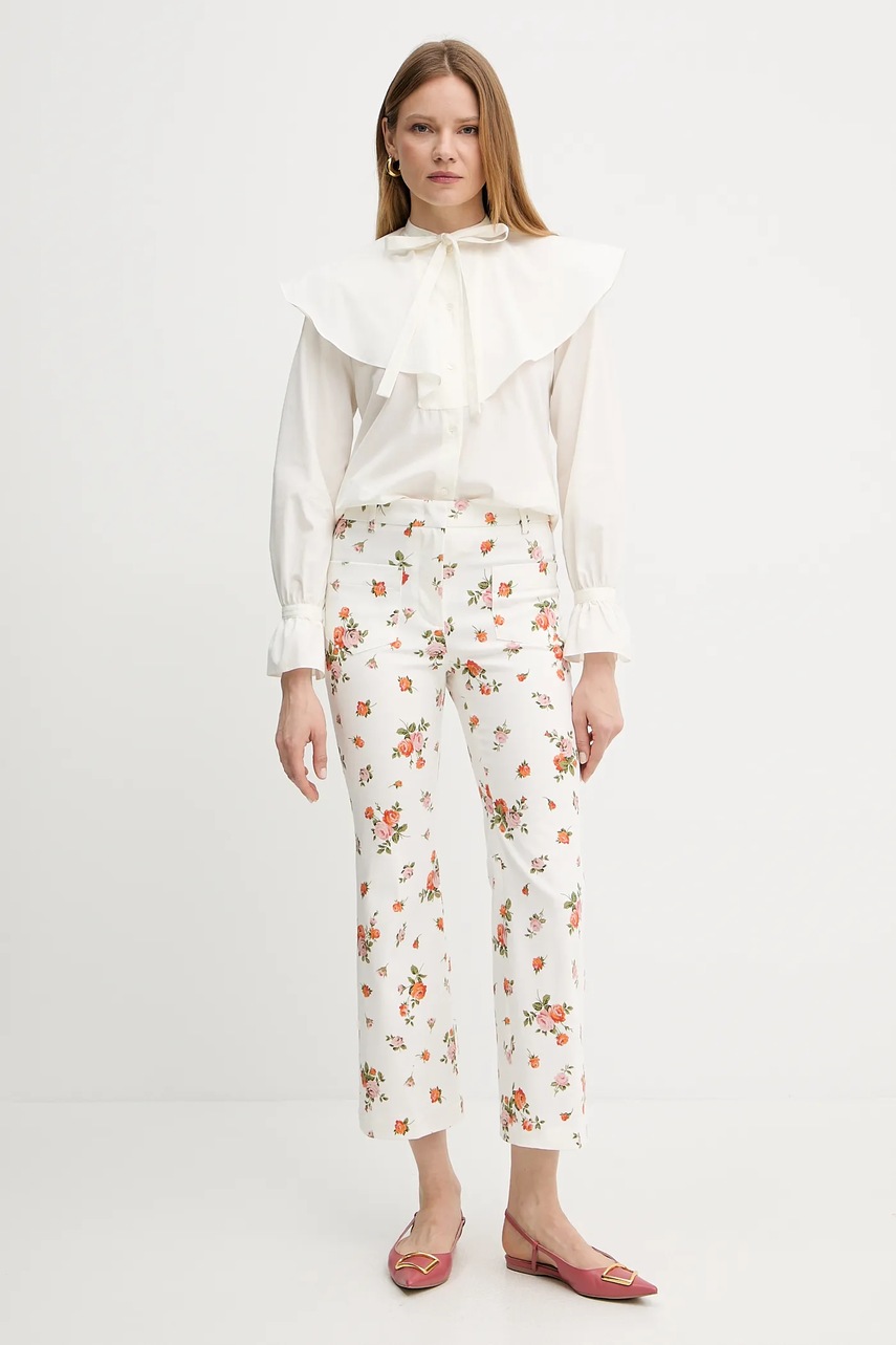 Хлопковая рубашка Weekend Max Mara цвет бежевый regular 2515111043600