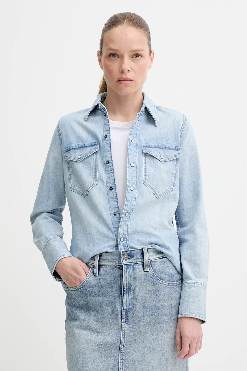 G-Star camasa jeans cu guler clasic, regular, D24343-D539