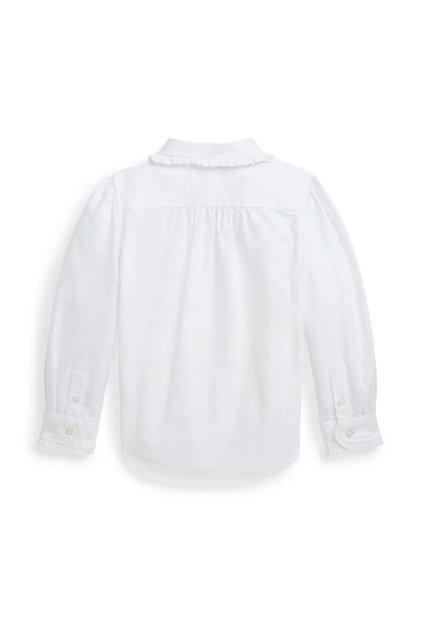 Детская хлопковая рубашка Polo Ralph Lauren цвет белый 312929954001 Детская хлопковая рубашка Polo Ralph Lauren цвет белый 312929954001