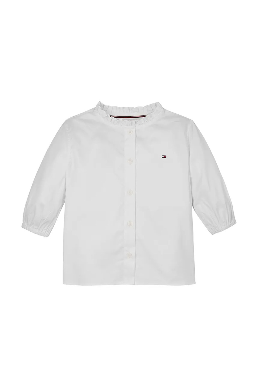 Детская хлопковая рубашка Tommy Hilfiger цвет белый KG0KG08571