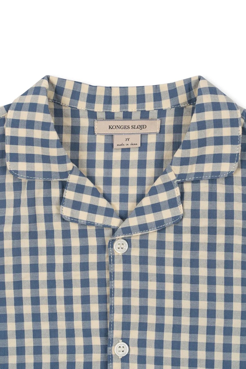 Παιδικό βαμβακερό πουκάμισο Konges Sløjd KIM SS SHIRT GOTS φωτογραφία