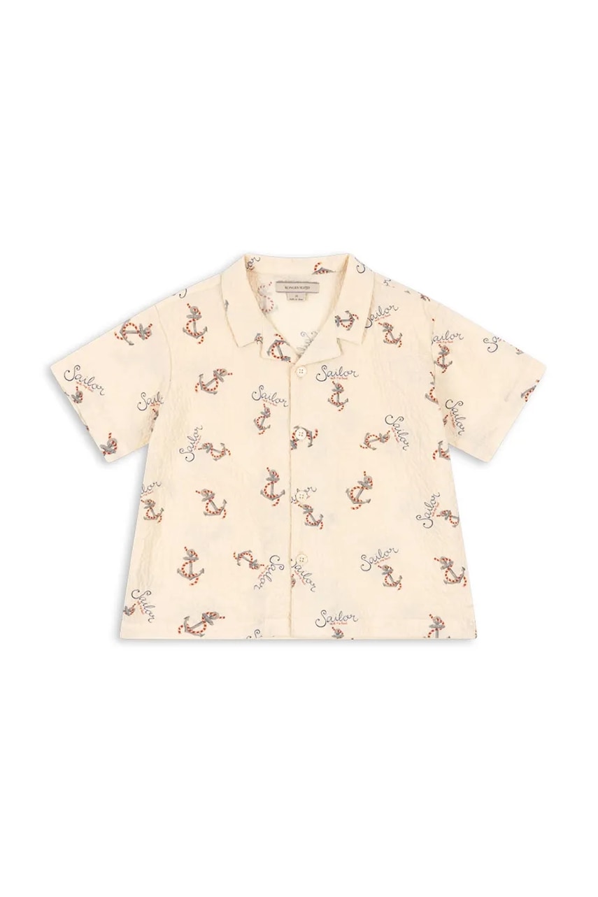 Рубашка Konges Sløjd ELLIOT SS SHIRT GOTS цвет бежевый KS103069 Рубашка Konges Sløjd ELLIOT SS SHIRT GOTS цвет бежевый KS103069