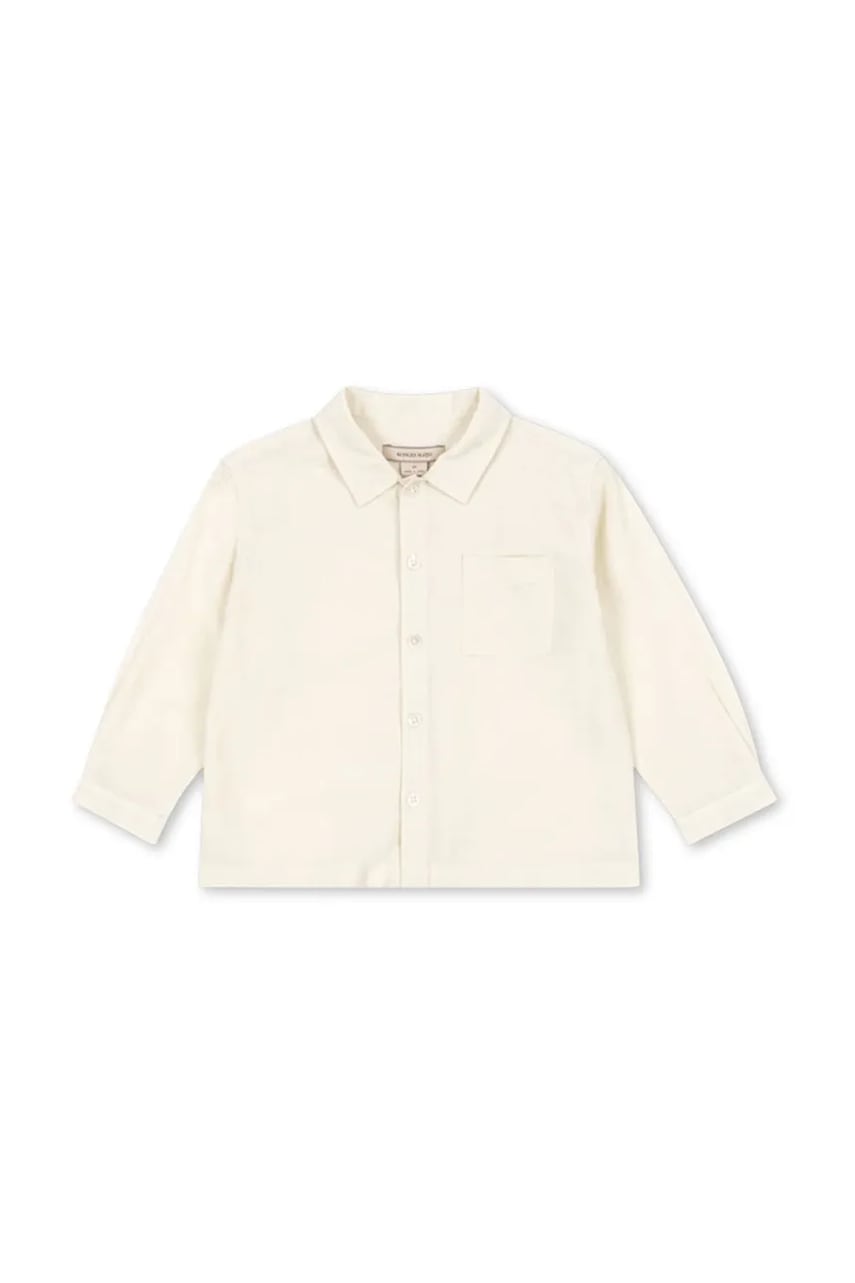 Konges Sløjd cămașă de in pentru copii CELEBRATION FRANZEN SHIRT culoarea bej, KS103570