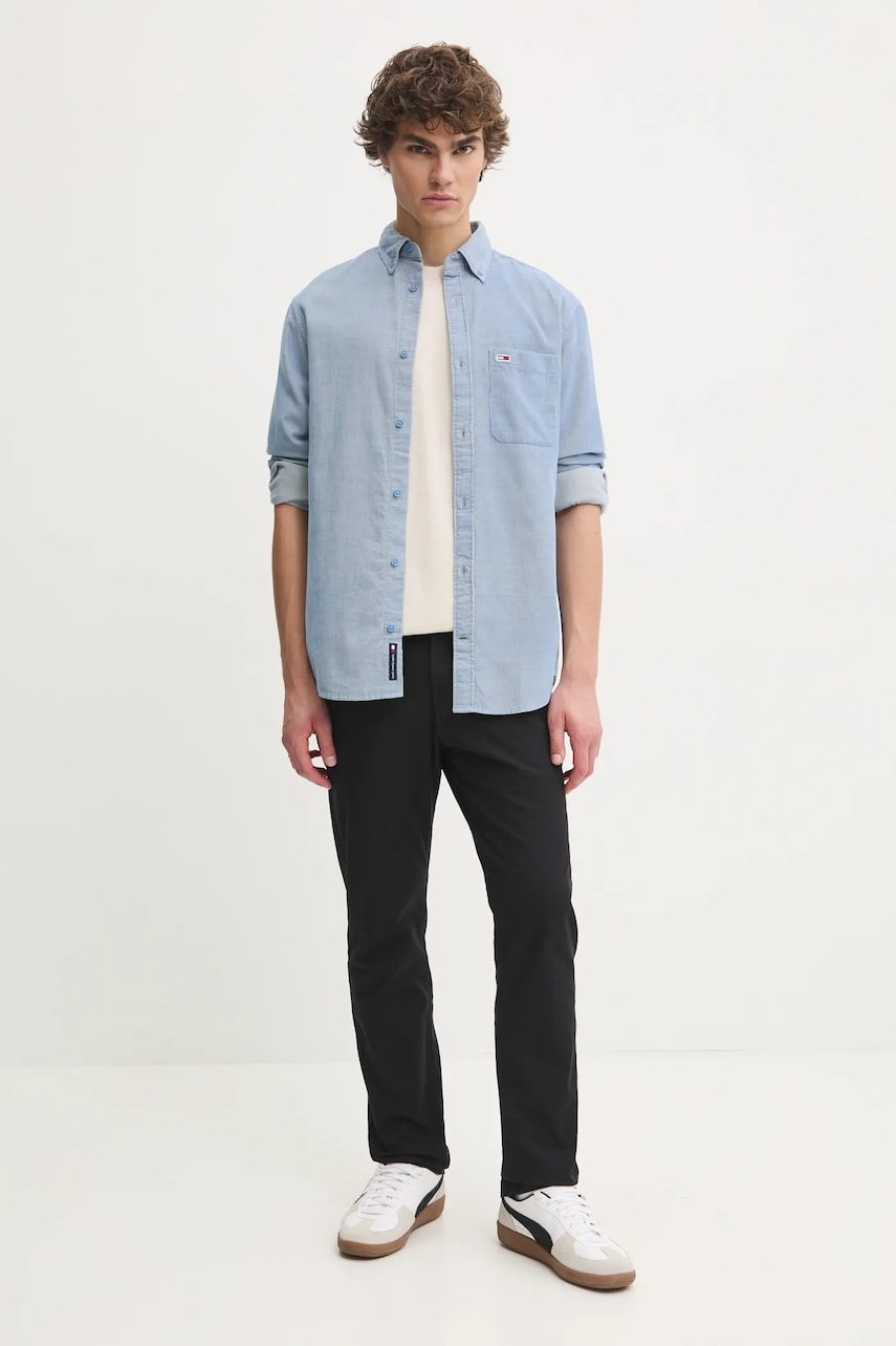 Вельветовая рубашка Tommy Jeans regular воротник button-down DM0DM20672 Вельветовая рубашка Tommy Jeans regular воротник button-down DM0DM20672